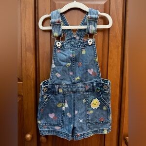 Playful Kids' Denim Overalls with Fun Prints
